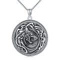 wholesale 925 Sterling Silver Celtic Knot Wolf Pendant Necklaces for Women s-0-0