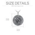 wholesale 925 Sterling Silver Celtic Knot Wolf Pendant Necklaces for Women s-0-5