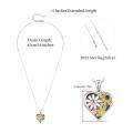 wholesale 925 Sterling Silver Heart-Shaped Daisy Photo Locket Pendant with Engraving and Chain - Always in My Heart-0-4
