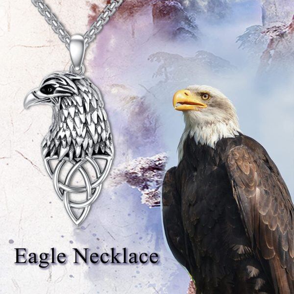 925 Sterling Silver Eagle Necklace-5