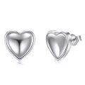 wholesale 925 Sterling Silver 925 Heart-Shaped Stud Earrings for Women-0-0