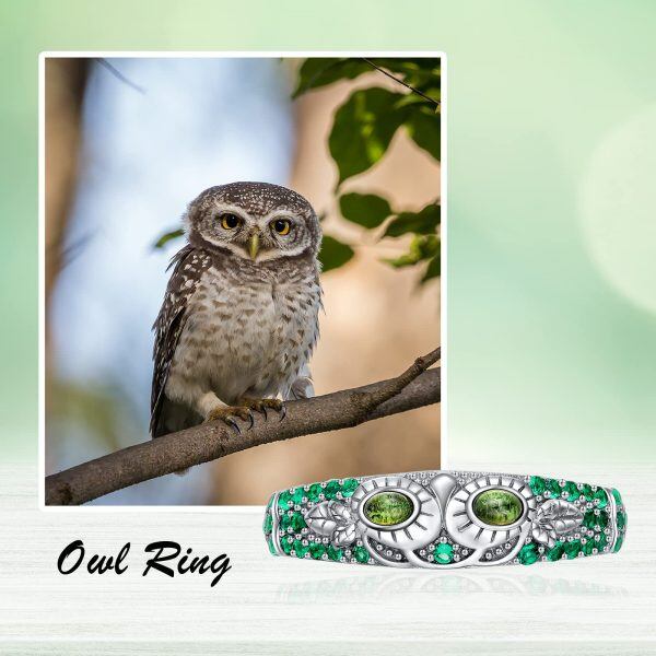 Sterling Silver Owl Ring-1