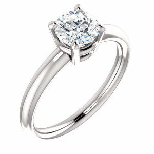 S925 Sterling Silver 1 carat Round Cut Moissanite Rings Wedding Engagement Rings for Women-0