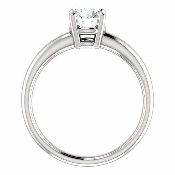 S925 Sterling Silver 1 carat Round Cut Moissanite Rings Wedding Engagement Rings for Women-2