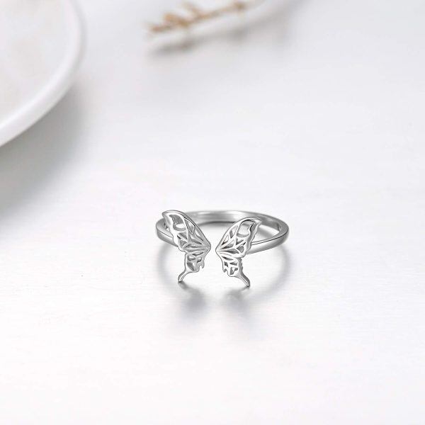 Sterling Silver Butterfly Rings-2