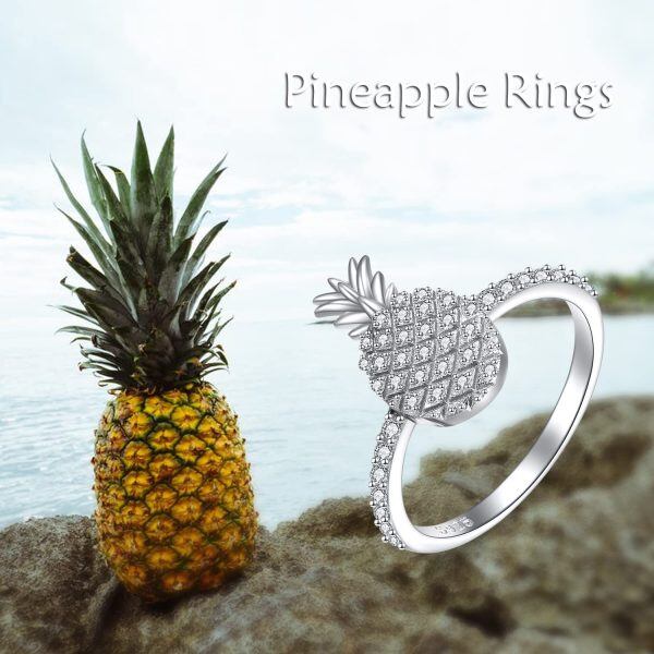 Sterling Silver Pineapple Ring-5