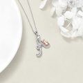 wholesale 925 Sterling Silver Letter A Cat Pendant Necklace for Women Gifts-0-4