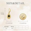 wholesale 925 Sterling Silver Gold Plated Onyx Teardrop Filigree Leverback Drop Earrings for Women Gift Ideas-0-4