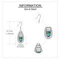 wholesale 925 Sterling Silver Abalone Shell Filigree Teardrop Dangle Earrings for Women-0-4