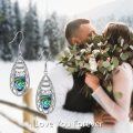 wholesale 925 Sterling Silver Abalone Shell Filigree Teardrop Dangle Earrings for Women-0-5