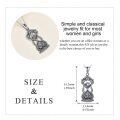 wholesale 925 Sterling Silver Hourglass Wave and Mountain Scene Pendant Necklace for Women-0-2