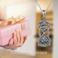wholesale 925 Sterling Silver Hourglass Wave and Mountain Scene Pendant Necklace for Women-0-5