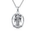 wholesale 925 Sterling Silver Angel of Healing St Raphael Pendant Necklace for Women-0-0
