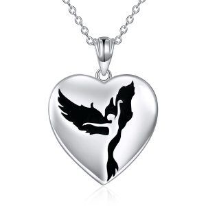 925 Sterling Silver Phoenix Necklace-0