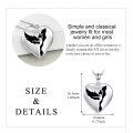 wholesale 925 Sterling Silver Heart-Shaped Pendant with Black Enamel Phoenix Design Necklace for Women-0-3