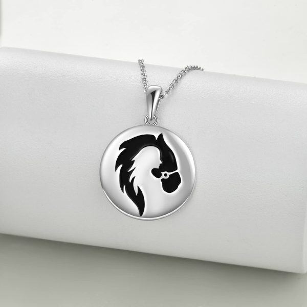 925 Sterling Silver Horse Necklace -2