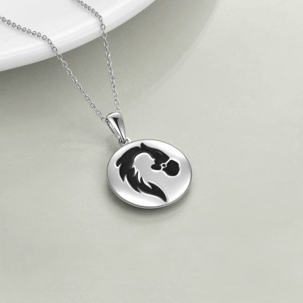 925 Sterling Silver Horse Necklace -3