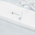 wholesale 925 Sterling Silver Round Pull-Through Moonstone Stud Earrings for Women-0-3