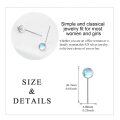 wholesale 925 Sterling Silver Round Pull-Through Moonstone Stud Earrings for Women-0-4