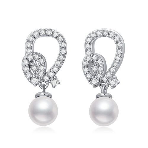 Sterling Silver Pearl Stud Earrings