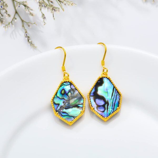 Sterling Silver Abalone Dangle Earrings -2