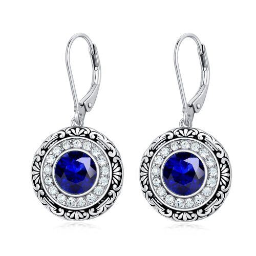 Sterling Silver Filigree Birthstone Earrings