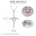 wholesale Rhodium-Plated 925 Sterling Silver Infinity Heart Cross Necklace for Women-0-1