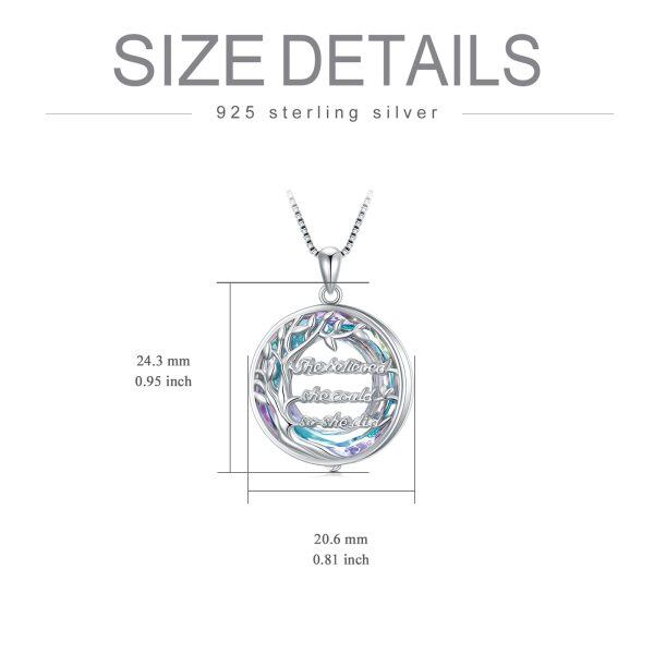 Sterling Silver Sister Heart Necklace-5