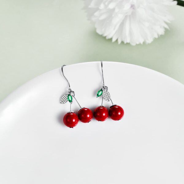 Sterling Silver Cute Dangle Earrings -2