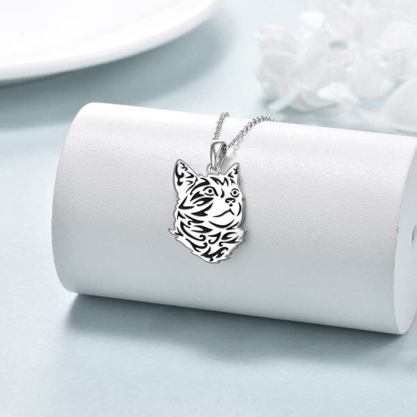 Sterling Silver Cat Necklace-2