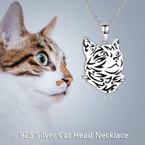 Sterling Silver Cat Necklace-5