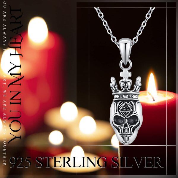 Sterling Silver Urn Pendant Necklace-6