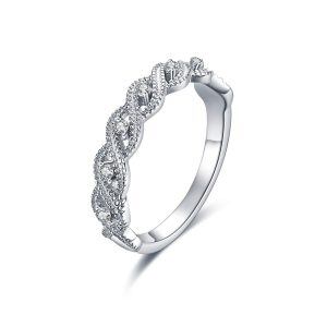 Sterling Silver Celtic Knot Eternity Rings-0