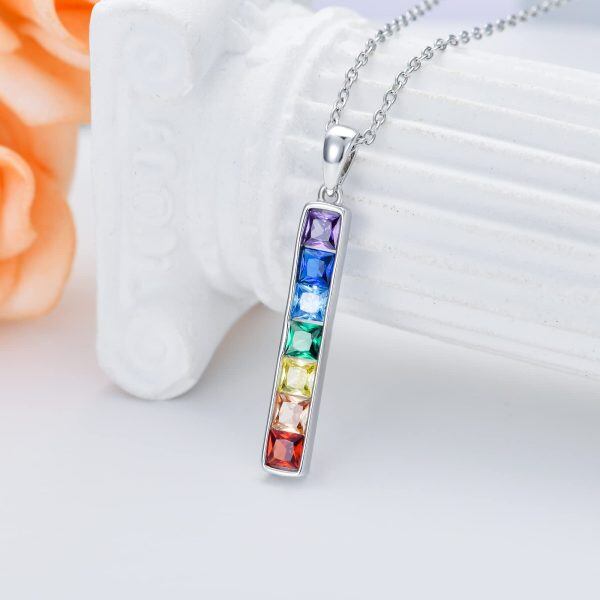 Sterling Silver Birthstone Pendant Necklace -2