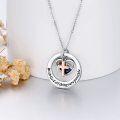 wholesale Sterling Silver Gold Faith Hope Love Cross Pendant Necklace w Austrian Crystal-0-8