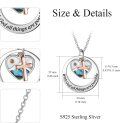 wholesale Sterling Silver Gold Faith Hope Love Cross Pendant Necklace w Austrian Crystal-0-9