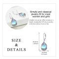 wholesale 925 Sterling Silver Blue Moonstone Mermaid Tail Wave Drop Earrings-0-2