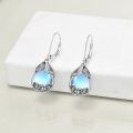 wholesale 925 Sterling Silver Blue Moonstone Mermaid Tail Wave Drop Earrings-0-3