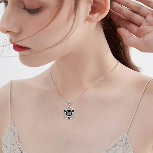 Sterling Silver Good Luck Celtic Knot Viking Pendant Necklace-2