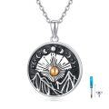 wholesale 925 Sterling Silver Sun and Moon with Mountains Cremation Jewelry Keepsake Locket Necklace-0-0