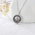 wholesale 925 Sterling Silver Sun and Moon with Mountains Cremation Jewelry Keepsake Locket Necklace-0-1