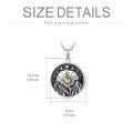 wholesale 925 Sterling Silver Sun and Moon with Mountains Cremation Jewelry Keepsake Locket Necklace-0-3