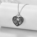 wholesale 925 Sterling Silver Heart Rose Urn Pendant with Chain and Funnel Set-0-1