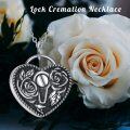 wholesale 925 Sterling Silver Heart Rose Urn Pendant with Chain and Funnel Set-0-4