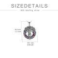 wholesale 925 Sterling Silver Rainbow Crystal Tree of Life Pendant Necklace for Ashes-0-4