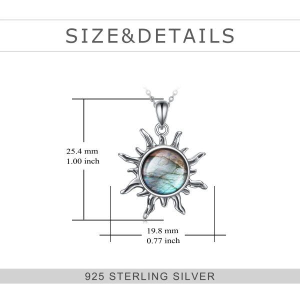 Sterling Silver The Sun Pendant Necklace-2