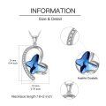 wholesale 925 Sterling Silver Blue Butterfly Crystal Necklace for Women-0-4