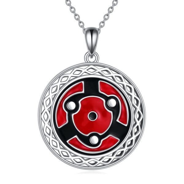 Sterling Silver Anime Pendant Necklace-0