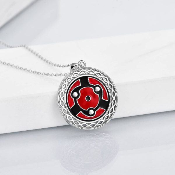 Sterling Silver Anime Pendant Necklace-2