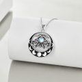 wholesale 925 Sterling Silver Gothic Moth & Moon Pendant Necklace for Women-0-3